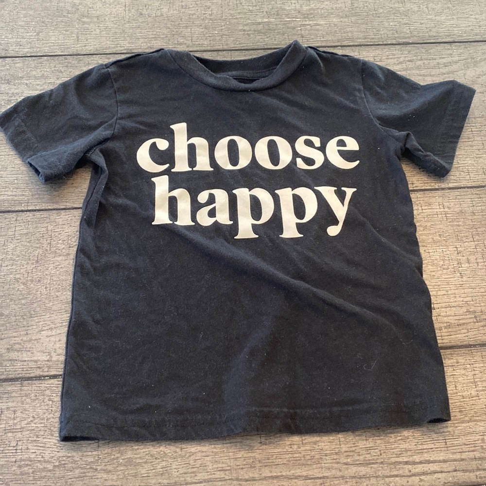 Good Vibes boys short sleeve T-shirt size 3T choose happy